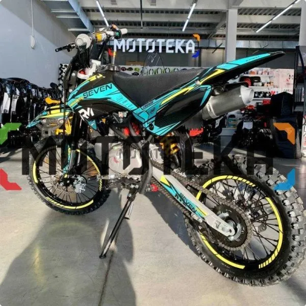 Питбайк Regulmoto (Регулмото) SEVEN 49cc (125) чёрный/жёлтый/синий | Мототека