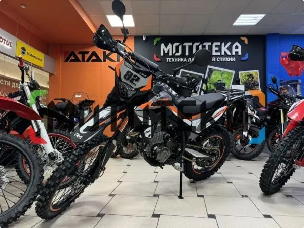 Мотоцикл кроссовый / эндуро Regulmoto (Регулмото) CR - X чёрный/оранжевый с ПТС | Мототека