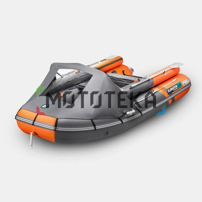 Лодка ПВХ GLADIATOR (Гладиатор) E 380 X PRO оранжевый/тёмно-серый