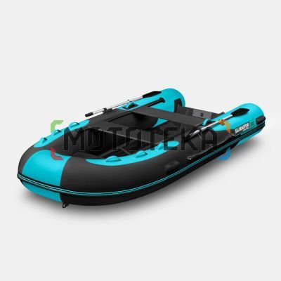 Лодка RIB GLADIATOR (Гладиатор) AL 380 чёрный/бирюзовый (СПб)