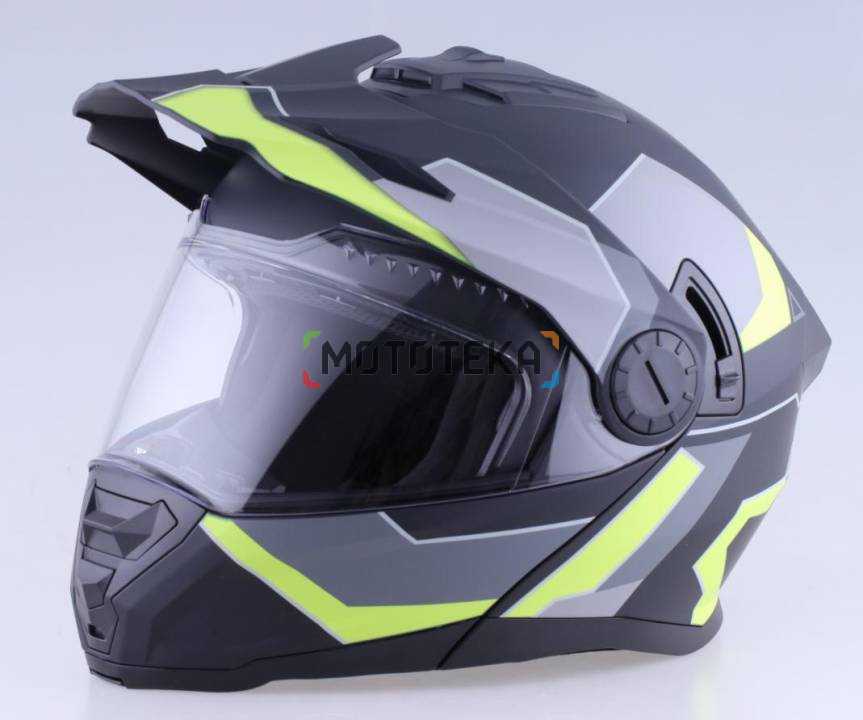 Шлем мото кроссовый RACER (Рейсер) BLD-160 (XXL) черный/желтый