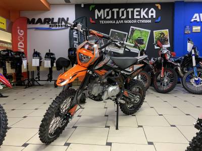 Питбайк Regulmoto (Регулмото) SEVEN PRO 49cc (150) 17/14 чёрный/оранжевый