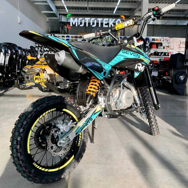 Питбайк Regulmoto (Регулмото) SEVEN 49cc (125) чёрный/жёлтый/синий | Мототека