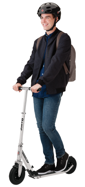 Самокат с надувными колёсами Razor (Разор) A5 Air, серебристый в магазине Мототека по цене 0 ₽