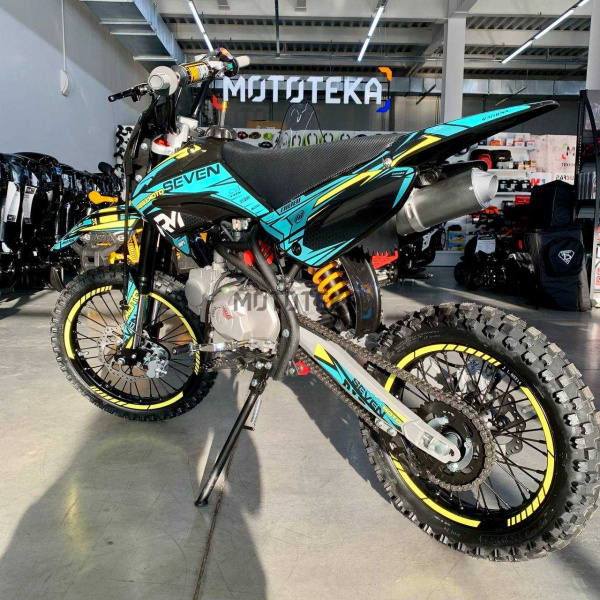 Питбайк Regulmoto (Регулмото) SEVEN 49cc (125) чёрный/жёлтый/синий | Мототека